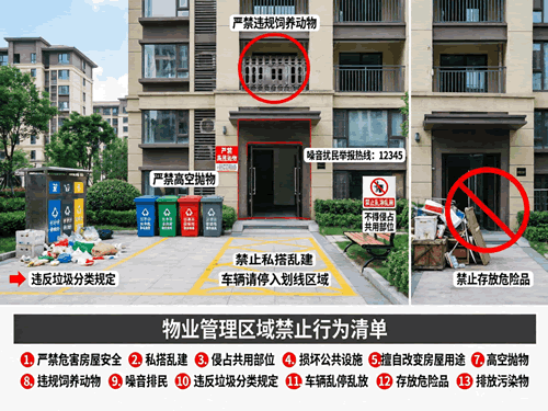 【小区生活禁止清单】这些事在小区里千万别做！
